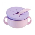 Bol 2 in 1 pentru snackuri cu lingurita, mov, U-Grow - Image 4