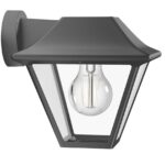 Aplica tip felinar pentru exterior Philips Alpenglow, 1xE27, max 60W ,IP44, 200x174x179mm, Antracit