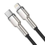CABLU alimentare si date Baseus Cafule Metal, Fast Charging Data Cable pt. smartphone, USB Type-C la Lightning Iphone PD 20W, 0.25m, negru - Image 3