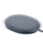 INCARCATOR wireless Baseus Jelly Qi 15W, compatibilitate smartphones si airpods, cablu Type-C la USB inclus, negru - Image 2