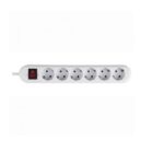 Prelungitor Bachmann SMART 6xCEE7/3 PC, cu intrerupator, lungime cablu 1.5m, H05VV-F 3G1.5, alb, demontabil