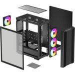 Carcasa DEEPCOOL CC560 ARGB V2, RGB, Mid Tower, Black - Image 10