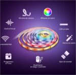 TP-Link Tapo L930-10 Smart light strip kit, 16 milioane culori 300 LED- uri RGB +300 LED-uri albe, 2 x 5m, dimensiuni: 5000 × 10 × 30 mm fiecare, Wi-Fi Protocol: IEEE 802.11b/g/n, Frecventa: 2.4 GHz,  2000 lm, 2500–6500 K. - Image 2