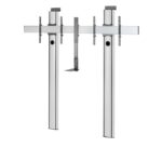 Stand de podea cu fixare in perete B-Tech, pentru doua display-uri cu diagonala 56-65", suporta pana la 70kg (per ecran), inaltime stand 2m, VESA pana la 600x400, include polita pentru montarea camerei de videoconferinta, cable management integrat, include suruburi de blocare a ecranelor pentru a - Image 2