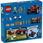 TRACTOR DE FERMA ROSU CU REMORCA SI OI, LEGO 60461 - Image 4