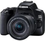 Camera foto Canon DSLR EOS 250D + 18-55 IS STM kit, Black, 24.1MP, Dual Pixel CMOS, LCD 3" rabatabil, DIGIC 8, ISO Auto (100-25600), filmare 4K 25 fps, Full HD 50fps,compatibil SD, SDHC, SDXC (UHS Speed Class 1 compatible) Interfata: HDMI mini,WI-FI, Bluetooth, acumulator Li-ion LP-E17, Culoare