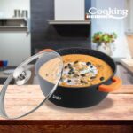 SEMIOALA ALUMINIU TURNAT +CAPAC, 36 CM X 16 CM, 13.5 L, DARK LINE, COOKING  BY HEINNER - Image 3