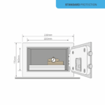 Seif Yale standard rezidential mini YSV/170; Se livreaza cu 2 chei; se blocheaza la introducerea consecutiva a 3 coduri personale gresite ; Usor de actionat cu cod personal; Mai mult de 100 000 de combinatii culoare roz - Image 2
