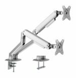 Suport 2 monitoare Serioux MM63-C024, arc cu gaz, compatibilitate dimensiune ecran 17"-32",  greutate maximă suportata: (per ecran): 2~ 9kg, VESA: 75x75, 100x100, inclinare: +55°~-55°, pivotare: +90°~-90°, rotația ecranului: +180°~-180° - Image 2