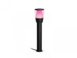 Stalp LED RGB pentru iluminat exterior WiZ Connected Elpas Bollard, 4.8W, 400 lm, lumina alba si color (2700-5000K), IP65, 52x11cm, Negru