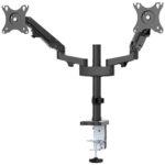 Brat de birou pentru monitor Neomounts, poate sustine 2 monitoare cu diagonala display 17-27", suporta pana la 14kg per monitor, full motion, +45°, -45° inclinatie, +90°, -90° swivel, +180°, -180° rotatie,  VESA min 75x75, VESA max 100x100, reglabil pe inaltime: 7,3-48,1 cm, negru. Garantie 5 ani - Image 2