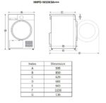 Uscator de rufe HEINNER HHPD-M10K3A+++, 10 kg, Inverter, Clasa: C, Alb - Image 8