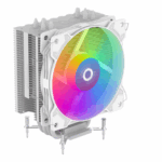 Cooler Procesor AQYRIS URANUS LS 2.0 ARGB ALB, dimensiune heatsink 152x120x49mm (cu ventilator), un ventilator ARGB, viteza ventilator 900-1800 RPM +/- 10%, Airflow: 65 CFM,  Suport AMD: AM4, AM5 suport INTEL: LGA 1200/1700/1156/1155/1151/1150, nivel de zgomot: 30 dBA