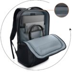 Dell EcoLoop Essential Backpack 16" CP3724 Colour: Black, Features: Made with solution-dyeing process for polyester that can generate up to 97% less greenhouse gas emissions, water impact and fossil fuels than traditional dyeing processes, Exterior main fabric is made with 100 recycled plastic - Image 5