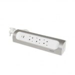 Bloc Multipriza Unghiular 3x2P+T si USB A+C 1m culoare aluminiu