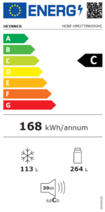 Combina frigorifica HEINNER HCNF-HM377INVDGHC, No Frost, 377 l, Clasa: C, Compresor Inverter, Antracit - Image 3