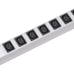 Bachmann IT PDU 8x prize IEC13,10A microfuse, interchangeable,in IEC 14 , Cable: 2.0m H05VV-F 3G 1.50 mm