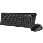 Kit wireless Genius, tastatura wireless 104 taste (multimedia) + mouse wireless 1200dpi, 3 butoane, BT 5.3 + 2.4G, interfata USB, negru