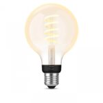 Bec LED inteligent vintage (decorativ) Philips Hue Filament Glob G93 ,Bluetooth, E27, 7W (40W), 550 lm, lumina alba (2200-4500K)