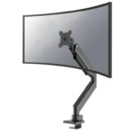 Brat monitor Neomounts NM-D775BLACKPLUS; pentru display-uri cu diagonale 10"-49", sistem de prindere VESA 75x75~100x100, greutate maxima suportata 18kg, full motion, tilt +45°, swivel 180°, rotate 360°; inaltime reglabila manual 270-600mm; culoare negru. Garantie 5 ani