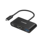 Docking Station Anker 3-in-1, porturi: HDMI (M) 4K 30Hz, USB 3.2 gen 1, PD 100W, , conectare prin USB Type-C (T), rata transfer 5 Gbps, ABS, gri