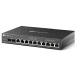 "Omada Gigabit VPN Router with PoE+ Ports and Controller Ability PORT: 2× Gigabit SFP WAN/LAN Port, 1× Gigabit RJ45 WAN Port, 1× Gigabit RJ45 WAN/LAN Ports, 8× Gigabit RJ45 LAN ports SPEC: 802.3at/af, 8 Ports with 110 W PoE Power, Desktop & Wall-mount Steel Case FEATURE: 3-in-1 (Router, PoE+ Switch - Image 3