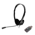 Casti Head-band SPACER SPK-223-USB, Wired, Negru