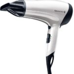 Uscator de par Remington D3015, 2000W, 3 temperaturi, 2 trepte de viteza, Alb-negru