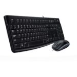 Kit Wired tastatura si mouse Logitech Desktop MK120, taste numerice, Negru