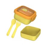 Caserola 2in 1 cu lingurita si furculita, galbena ,U-Grow - Image 3