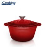 CRATITA FONTA EMAILATA+CAPAC 20x10 CM, 2.4 L, RED LINE, COOKING