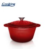 CRATITA FONTA EMAILATA+CAPAC 20x10 CM, 2.4 L, RED LINE, COOKING