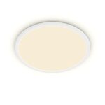 Plafoniera LED Philips Superslim CL550, 3 trepte de intensitate, 18W ,1500 lm, lumina calda (2700K), IP44, 30cm, Alb