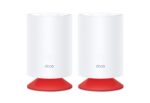 TP-Link AX1800 whole home mesh Wi-Fi 6 cu sistem Alexa integrat, DECO VOICE X20 2PK; Standarde wireless: IEEE 802.11ax/ac/n/a 5 GHz, IEEE 802.11ax/n/b/g 2.4 GHz, viteza WIFI: 5 GHz: 1201 Mbps, 2.4 GHz: 574 Mbps, 2 x antene interne, Dual-Band, MU-MIMO, Procesor: 1.5 GHz Quad- Core, difuzor 5w, 2 x