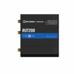 TELTONIKA INDUSTRIAL CELLULAR ROUTER RUT200 4G (LTE) – Cat 4 up to 150 Mbps, 3G – Up to 42 Mbps, 2G – Up to 236.8 kbps, sTANDARDE WIRELESS: IEEE 802.11b/g/n, Access Point (AP), Station (STA), Wi-Fi users: 50, Fast roaming (802.11r), Relayd, Interfata: 1 x WAN port  10/100 Mbps,