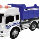 VEHICULE CU LUMINI, SUNETE  SI FRICTIUNE, SCARA 1/14, 27.5CM, BASCULANTA MOV