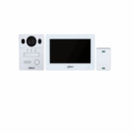 KIT Videointerfon KTX01(F) Monitor de interior hibrid Wi-Fi cu 2 fire:  > Ecran tactil capacitiv TFT de 7 inchi.  > Oferă interfon video care comunică cu VTO prin half-duplex, iar aplicația prin full-duplex.  > Acceptă înregistrarea videoclipurilor și capturarea de instantanee. (Este necesar un card