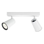 Spot LED Philips myLiving Paisley, 2xGU10, 5.5W, IP20, Metal, Alb