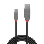 Cablu transfer date Lindy LY-36723, USB 2.0 Type A to Mini-B, 2 m, Anthra Line - Image 2