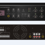 Mixer amplificator cu 6 zone de reglaj ITC TI-240Z, pentru sisteme de Public Address (PA), putere 240W@100V, MP3(USB/SD)+FM Tuner+Bluetooth, 4 x intrari de microfon, 2 x intrari auxiliare, 1 x intrare EMC, intrare backup 24VDC, dimensiuni 484×353×88mm, greutate 8.0Kg