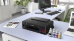 Imprimanta inkjet color CISS Canon G1410, dimensiune A4, viteza 8.8ipm alb-negru, 5ipm color, rezolutie printare 4800x1200 dpi, imprimare fara margini format 10x15, alimentare hartie 100 coli, interfata: USB Hi- Speed, consumabile: GI-490 PGBK ,GI-490 C ,GI-490 M ,GI-490 Y, 2 ani garanție comercială - Image 3