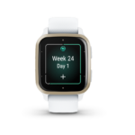 Ceas Smartwatch Garmin Venu SQ2 - Cream Gold Bezel with White Case, Silicone Band 20mm, NFC, GPS, 5 ATM Water Proof - Image 2
