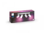 Spot LED RGB Cvadruplu Philips Hue Fugato, Bluetooth, 4xGU10, 4x5.7W ,1400 lm, lumina alba si color (2000-6500K), IP20, Metal, Alb - Image 4