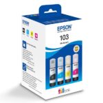 Kit cartuse cerneala Epson 103, multipack (cyan,magenta,yellow,black), pentru EcoTank L5296 EcoTank L5290 EcoTank L3266 EcoTank L3260 EcoTank L3256 EcoTank L3251 EcoTank L3250 EcoTank L3211 EcoTank L3210 EcoTank L1250 EcoTank L1210.