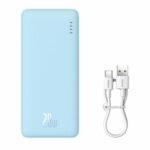Baterie externa Baseus Airpow, 10000mAh, 20W, 1 x USB; 1 x USB Type-C ,total 3A, albastru