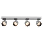 Spot LED cvadruplu ajustabil Ledvance DECOR JUPITER, 22W, 2000 lm, lumina calda (3000K), IP20, 700mm, Argintiu, clasa energetica F - Image 2