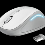 Mouse Wireless Trust Yvi FX, 1600 dpi, Alb