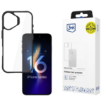 Protective cover 3mk Satin Armor Case+ for iPhone 16, Transparent