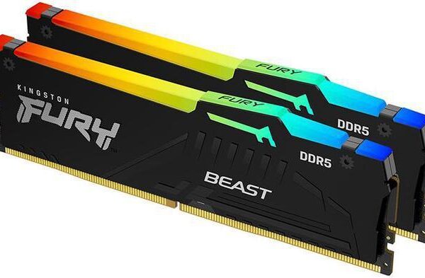 Memorie RAM Kingston FURY Beast RGB, 64 GB DDR5, 6400 MHz, CL32