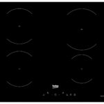 Plita electrica incorporabila Beko HII64430GT, cu inductie,  4 zone, touch control,boster; timer, display digital, control lumina On/Off, indicatorincalzire reziduala, blocare acces copii, latime: 60 cm, culoare negru